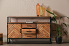 Mangohouten dressoir hoog 