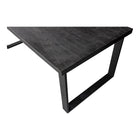 Mangohouten Eettafel Rechthoek Roy 180x100 cm Zwart (6cm)