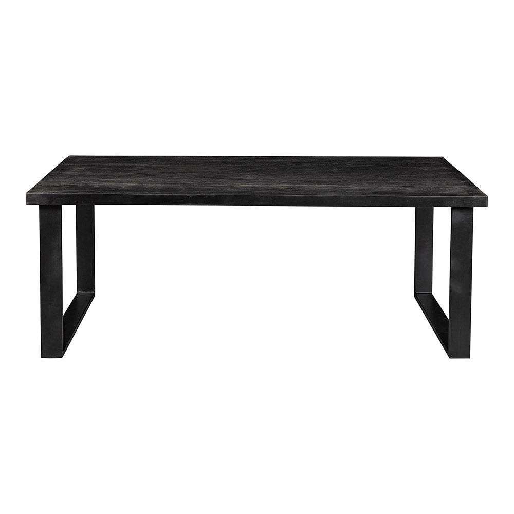 Mangohouten Eettafel Rechthoek Roy 300x100 cm Zwart (6cm)