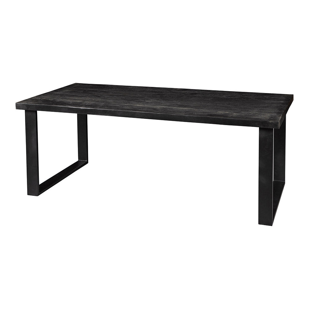 Mangohouten Eettafel Rechthoek Roy 300x100 cm Zwart (6cm)