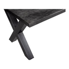 Mangohouten Eettafel Rechthoek Cedric 260x100 cm (6cm) Zwart