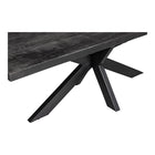 Mangohouten Eettafel Rechthoek Donald 160x90 cm Zwart (6cm)