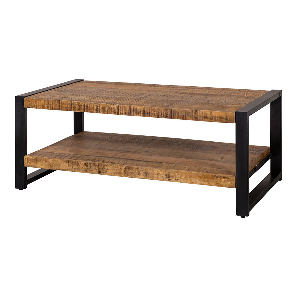 Mangohouten Salontafel Winnie 110 cm dubbele laag